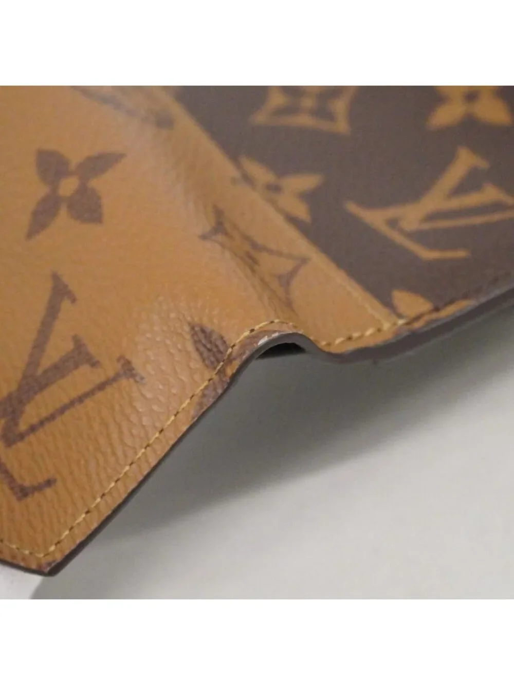 Louis Vuitton Trifold Wallet Monogram Reverse Portefeuille Victorine Brown